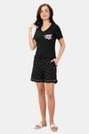 Amante Sleep Shorts - Black Beauty Floral Print — thumbnail 5